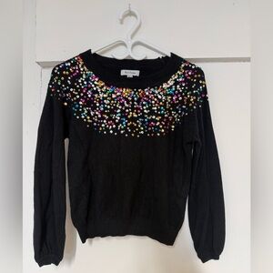 Wild Flower Sequin Sweater